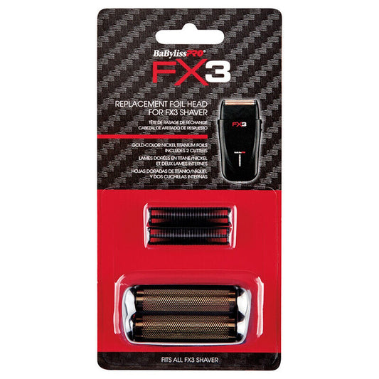 BABYLISSPRO® REPLACEMENT FOILS & CUTTER FOR FX3 DOUBLE FOIL SHAVER (FXX3S)