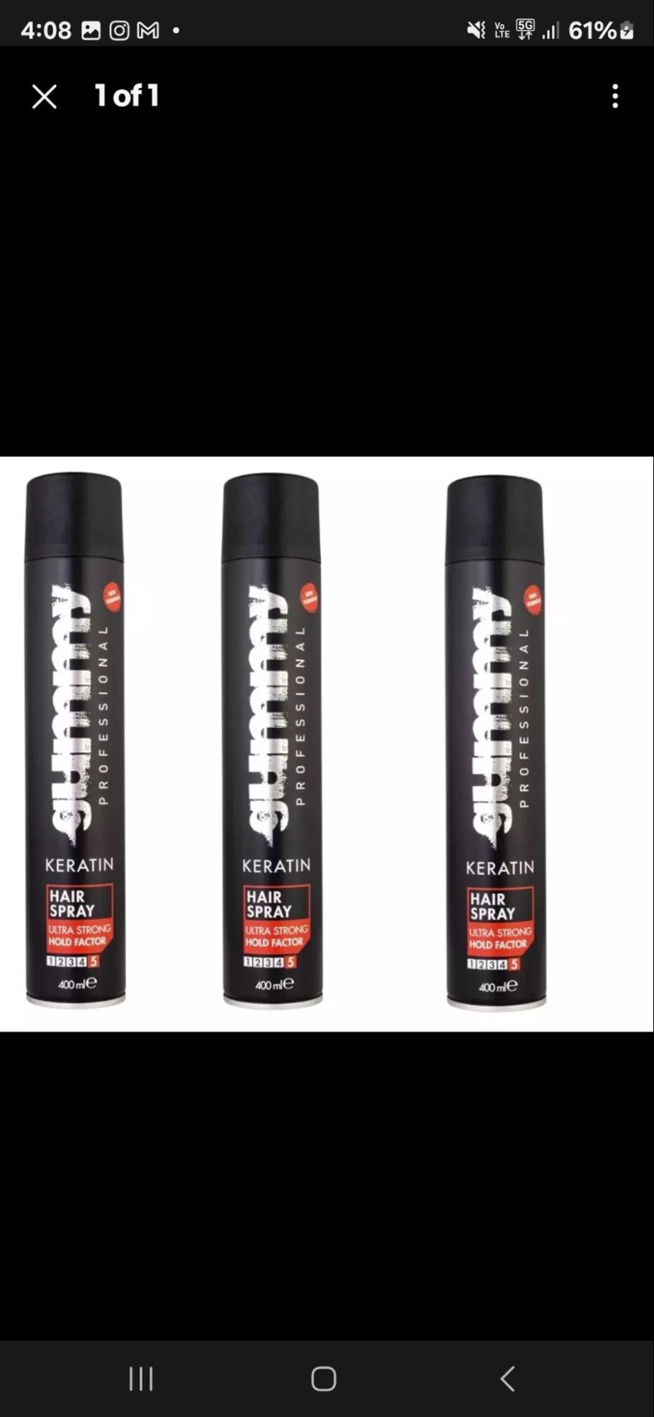 GUMMY PROFESSIONAL -  Keratin Hair spray 400 ml / 13.52 oz